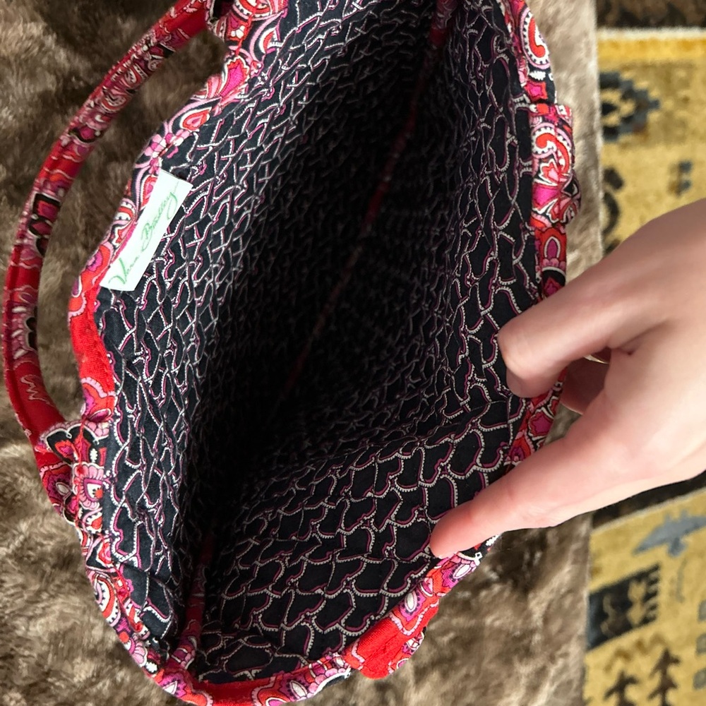 Vera Bradley Medium Tote Bag Retired Frankly Scarlet Pattern - Picture 5 of 5